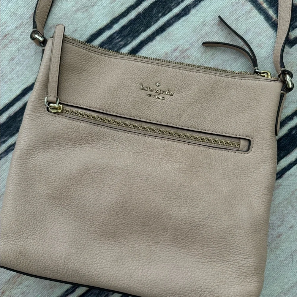 Kate Spade Jackson Pebbled Leather Crossbody Bag Pink Fawn